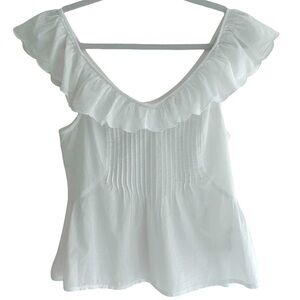 H&M Women’s White Cotton Top XXS